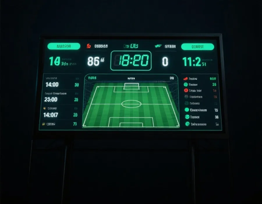 世界杯实时比分板界面示意图